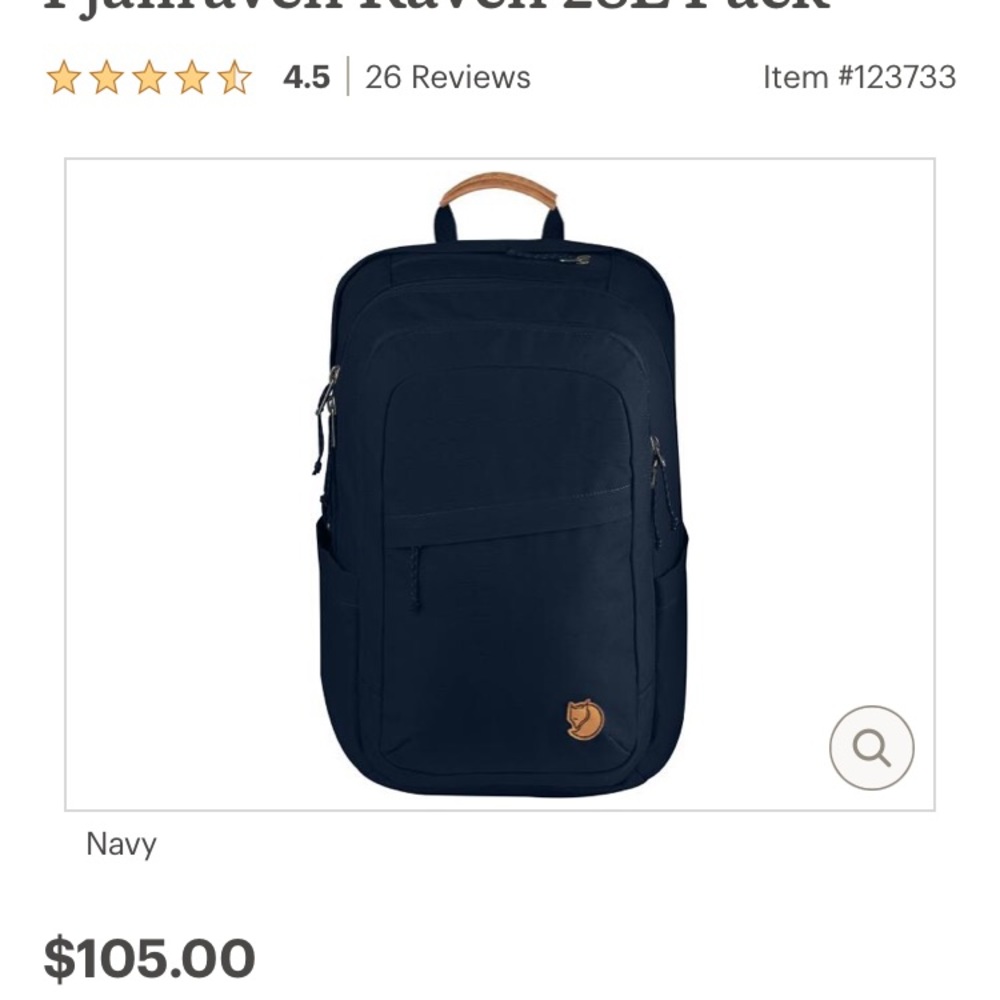 Fjallraven 20L backpack